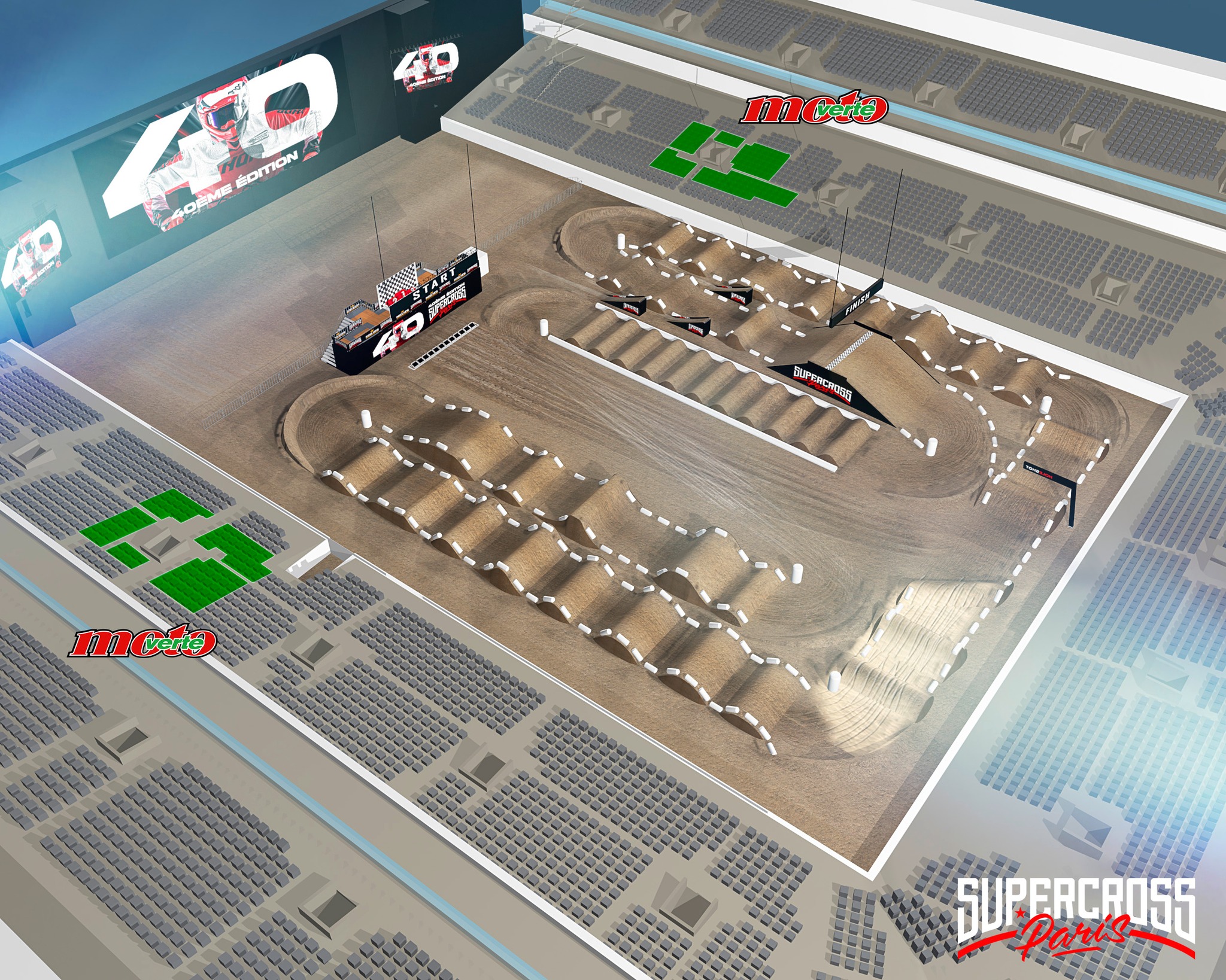Paris Supercross 2023 Track Map 1