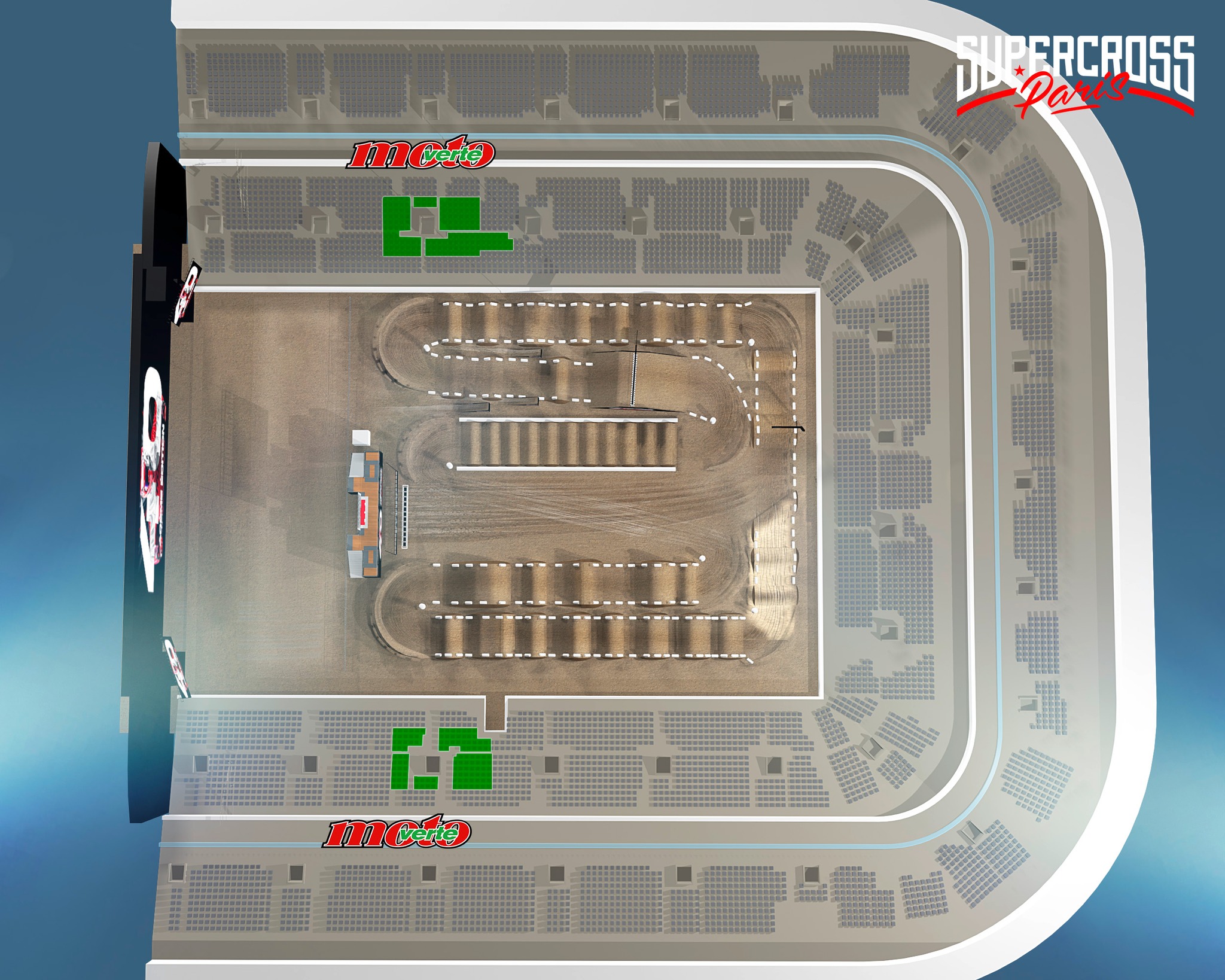 Paris Supercross 2023 Track Map 3 - Top View